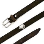 Dandy Street – vendita online – accessori uomo – cintura uomo cuoio artigianale – cintura pelle scamoscaita – borchie navajo – Medallion