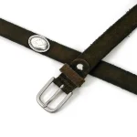 Dandy Street – vendita online – accessori uomo – cintura uomo cuoio artigianale – cintura pelle scamoscaita – borchie navajo – Medallion