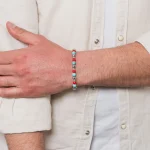Dandy Street – vendita online – bracciale uomo – pietre naturali aulite ematite perle – sunset