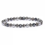 Dandy Street – vendita online – bracciale uomo – pietre naturali ematite liscia – Ematite