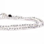 Dandy Street - vendita online - bracciali uomo di tendeza - bracciale doppio giro stampa argento 925 - filo braided - chiusura moschettone - Peter