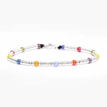 Dandy Street – vendita online – bracciali uomo di tendeza – bracciale stampa argento 925 – filo braided – chiusura moschettone – perline di vetro – Etan