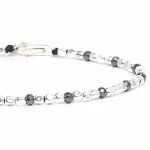Dandy Street - vendita online - bracciali uomo di tendeza - bracciale stampa argento 925 - filo braided - chiusura moschettone - pietre ematite - Daniel