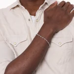 Dandy Street – vendita online – bracciali uomo di tendeza – bracciale stampa argento 925 – filo braided – chiusura moschettone – pietre ematite – Daniel