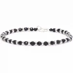 Dandy Street – vendita online – bracciali uomo di tendeza – bracciale stampa argento 925 – filo braided – chiusura moschettone – pietre onice – David