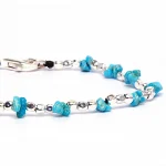 Dandy Street – vendita online – bracciali uomo di tendeza – bracciale stampa argento 925 – filo braided – chiusura moschettone – pietre turchese – James