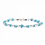 Dandy Street – vendita online – bracciali uomo di tendeza – bracciale stampa argento 925 – filo braided – chiusura moschettone – pietre turchese – James