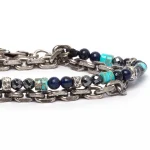 Dandy Street - vendita online - bracciali uomo catena - pietre naturali aulite ematite lapislazzuli - Catena
