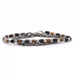 Dandy Street – vendita online – bracciali uomo di tendeza – pietre dure occhio di tigre onice ematite – Licorice
