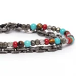 Dandy Street - vendita online - bracciali uomo di tendeza - pietre dure occhio di tigre pirite aulite perline di vetro - Zander