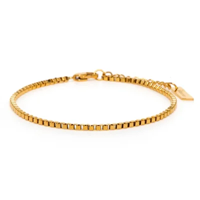 Dandy Street - shop online bracciali uomo di tendenza - Bracciale da uomo in oro elegante - Einar