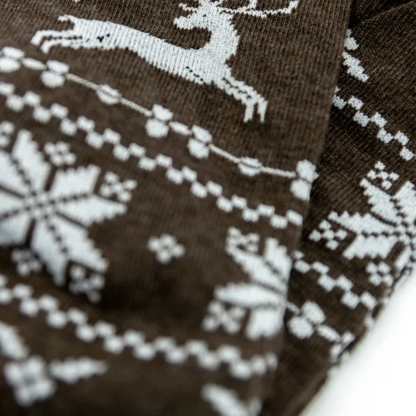 Dandy Street - shop online - accessori uomo calzini uomo cotone - calzini da uomo con renne e fiocchi marrone