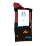 Dandy Street - shop online - accessori uomo calzini uomo cotone - calzini da uomo in fantasia di qualità marrone scuro