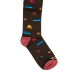 Dandy Street – shop online – accessori uomo calzini uomo cotone – calzini da uomo in fantasia di qualità marrone scuro