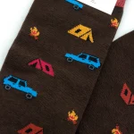 Dandy Street – shop online – accessori uomo calzini uomo cotone – calzini da uomo in fantasia di qualità marrone scuro