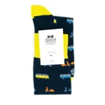 Dandy Street - shop online - accessori uomo calzini uomo cotone - calzini in cotone con lavorazione in fantasia blu scuro