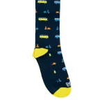 Dandy Street – shop online – accessori uomo calzini uomo cotone – calzini in cotone con lavorazione in fantasia blu scuro