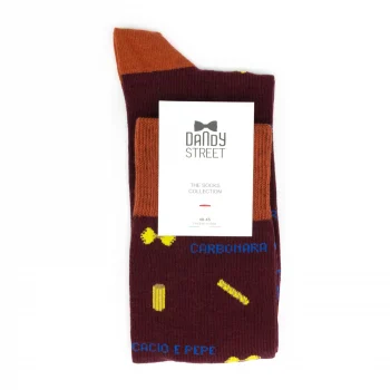 Dandy Street - shop online - accessori uomo calzini uomo cotone - calzino da uomo originale in cotone bordeaux