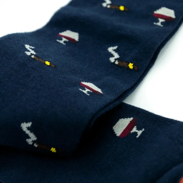 Dandy Street - shop online - accessori uomo calzini uomo cotone - calzino in cotone originale e di classe blu scuro