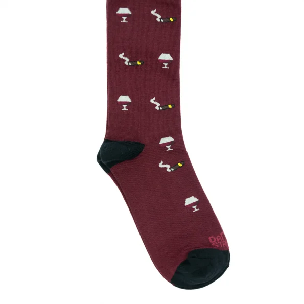 Dandy Street - shop online - accessori uomo calzini uomo cotone - calzino in cotone originale e di classe bordeaux