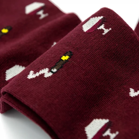 Dandy Street - shop online - accessori uomo calzini uomo cotone - calzino in cotone originale e di classe bordeaux