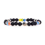 Dandy Street – shop online bracciali uomo di tendenza – bracciale elastico – bracciale estate con pietra lavica – Manitos