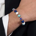 Dandy Street – shop online bracciali uomo di tendenza – bracciale murano – Bracciale uomo di carattere con murrine – Trezze