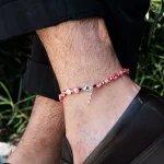 Dandy Street – shop online – cavigliera di tendenza made in italy – cavigliera da uomo Lucky per l’estate – Lucky Red