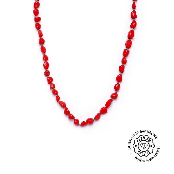Dandy Street - shop online - collane uomo con pietre naturali - Collana in corallo dal design stiloso - Janàru