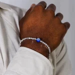 Dandy Street – shop online bracciali uomo di tendenza – bracciale Serie Lucky – Bracciale da uomo simbolo di fortuna – Blue Eye