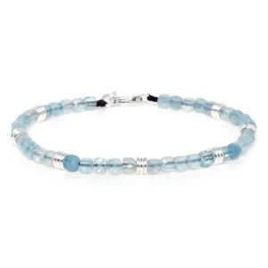 Dandy Street - shop online bracciali uomo di tendenza - Bracciale con acquamarina da uomo - Acqua Dandy Street - shop online bracciali uomo di tendenza - Bracciale con acquamarina da uomo - Acqua