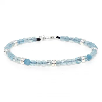 Dandy Street - shop online bracciali uomo di tendenza - Bracciale con acquamarina da uomo - Acqua