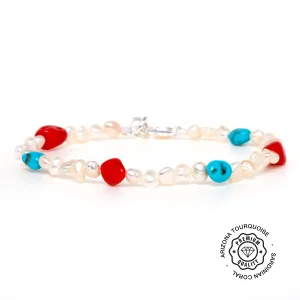 Dandy Street - shop online bracciali uomo di tendenza - Bracciale con perle corallo e turchese - Maer Dandy Street - shop online bracciali uomo di tendenza - Bracciale con perle corallo e turchese - Maer